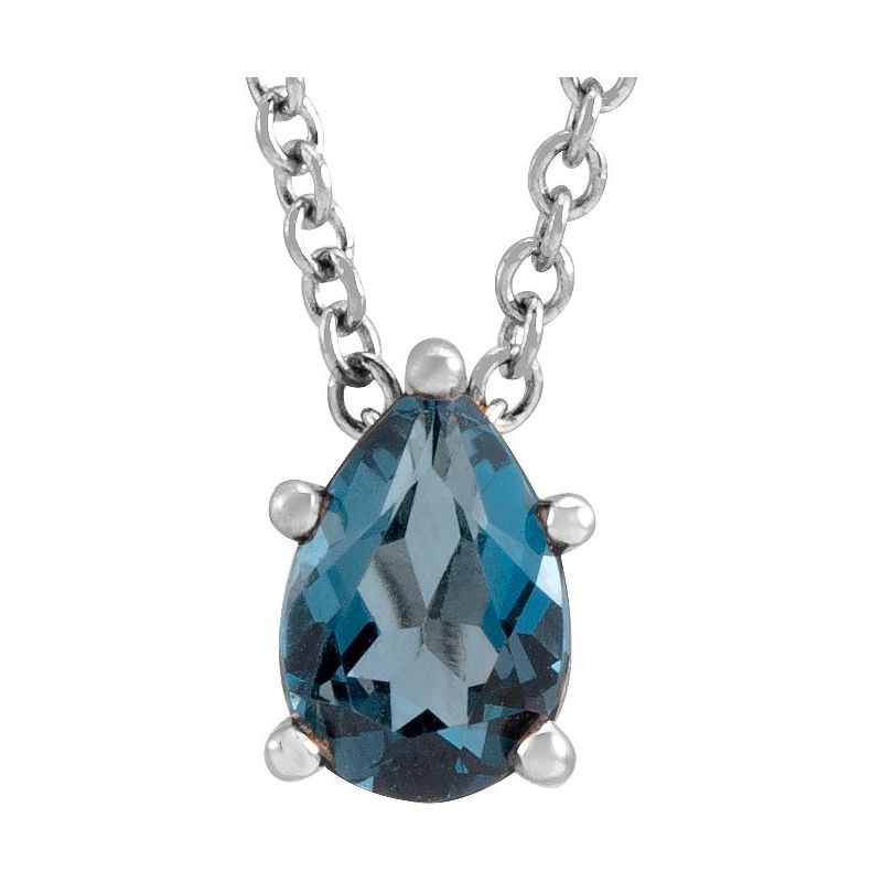 Pear 5-Prong Solitaire Necklace or Slide Pendant
