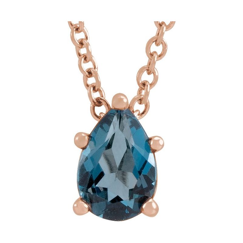 Pear 5-Prong Solitaire Necklace or Slide Pendant