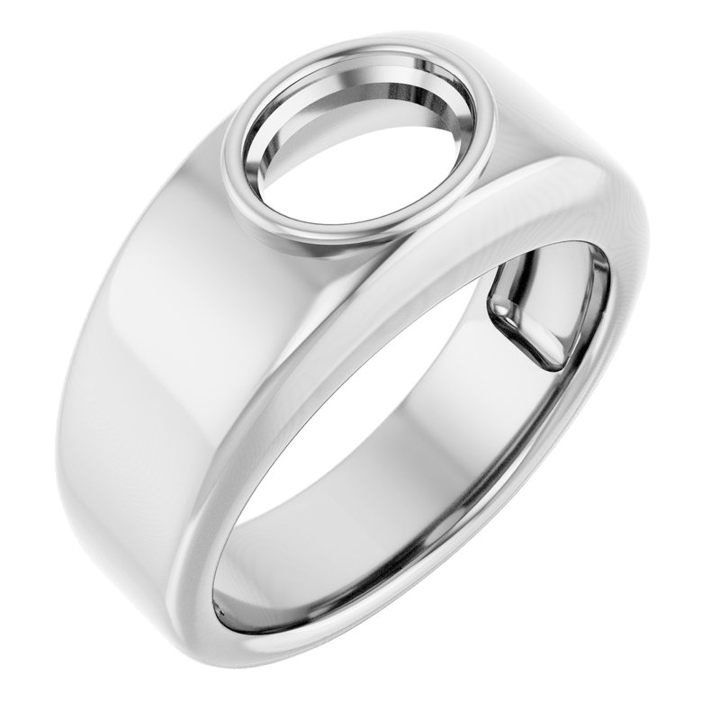 Bezel-Set Ring — Lab-Grown Blue Sapphire
