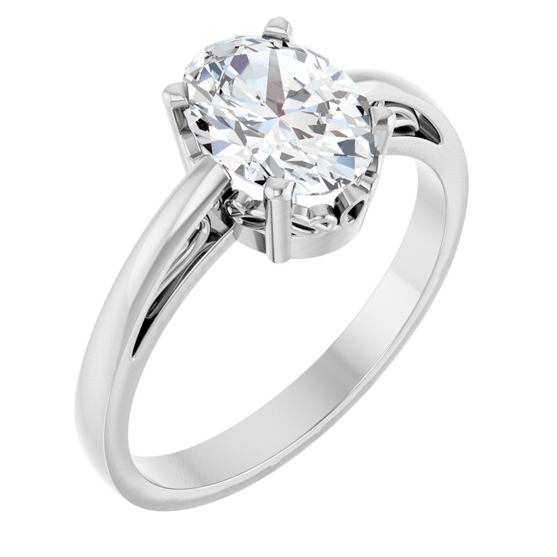 Solitaire Scroll Setting Ring No. 2