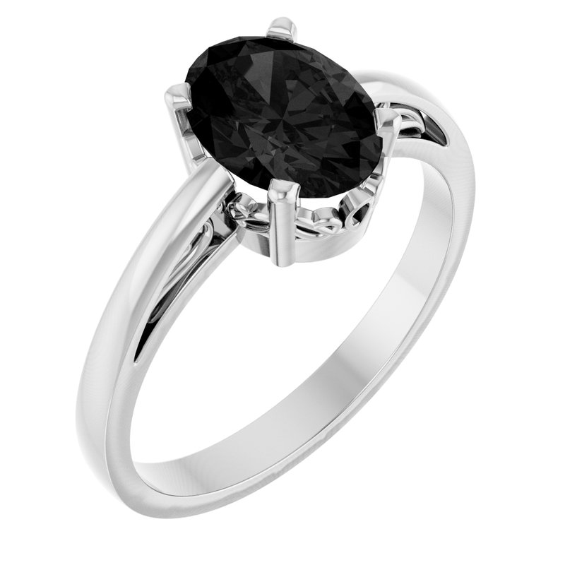Solitaire Scroll Setting Ring No. 2