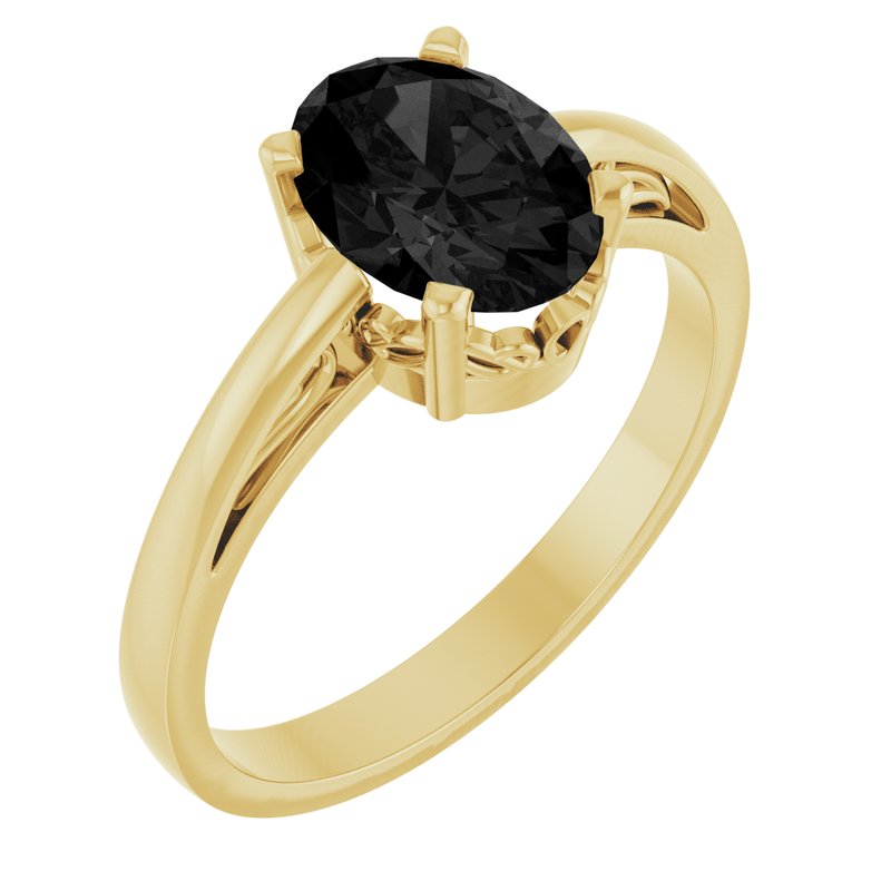 Solitaire Scroll Setting Ring No. 2