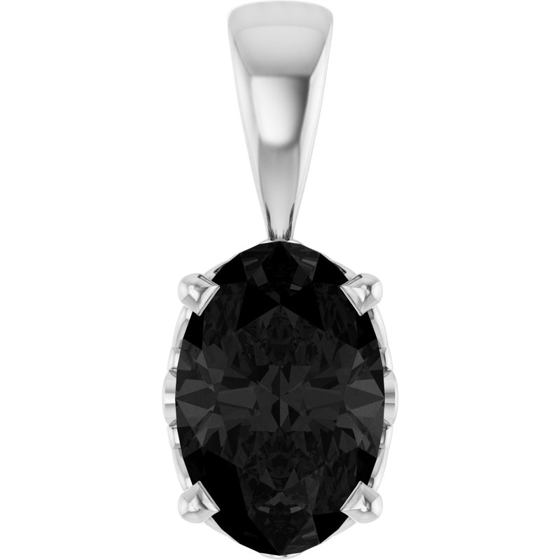 Oval 4-Prong Solitaire Necklace or Pendant