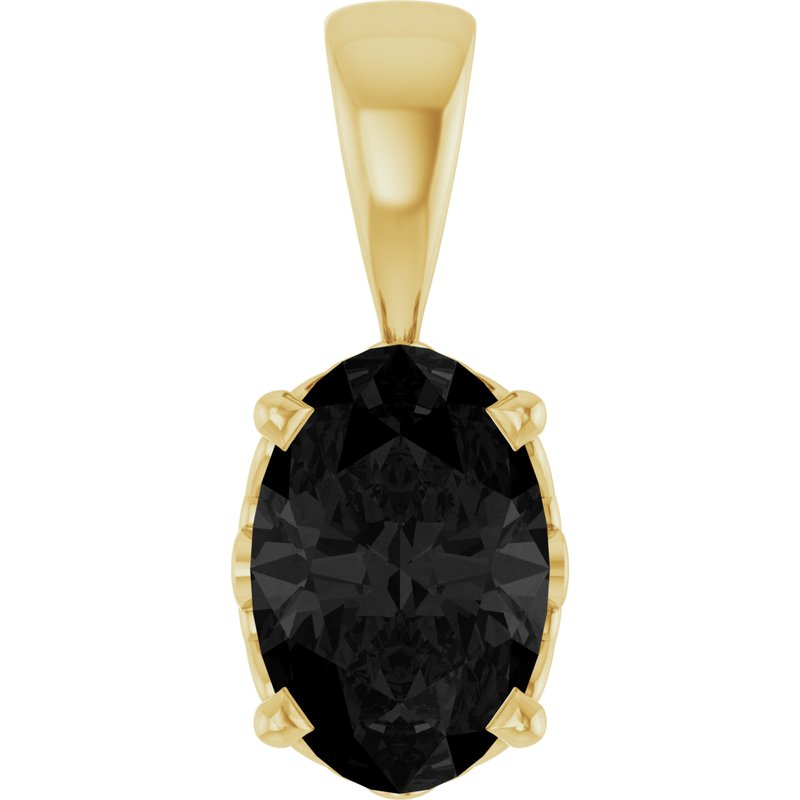 Oval 4-Prong Solitaire Necklace or Pendant