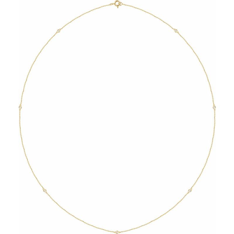 Bezel-Set Station Necklace