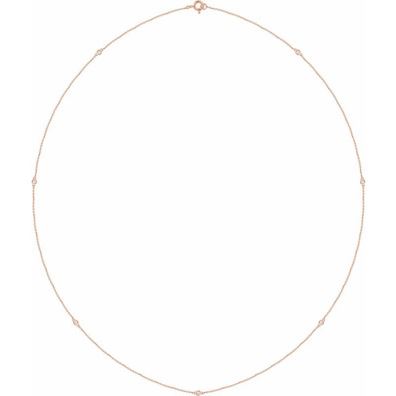 Bezel-Set Station Necklace