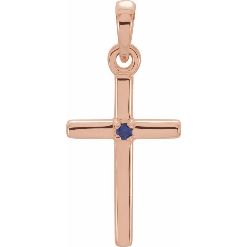 Birthstone Cross Pendant