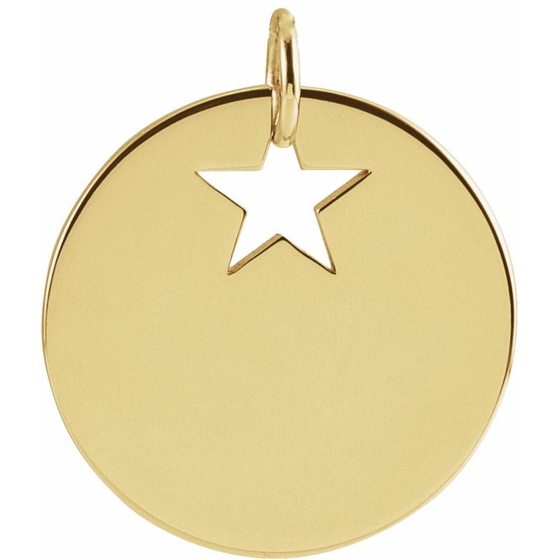 Engravable Pierced Heart or Star Necklace or Pendant