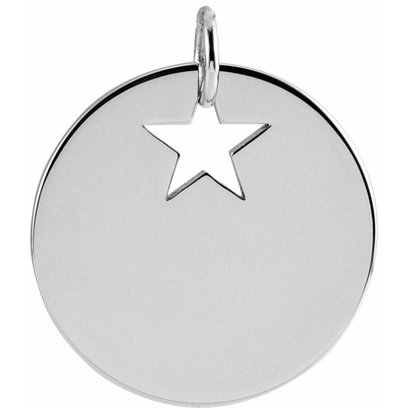 Engravable Pierced Heart or Star Necklace or Pendant