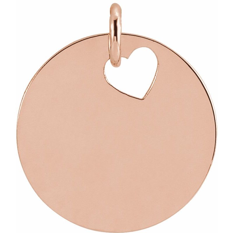 Engravable Pierced Heart or Star Necklace or Pendant