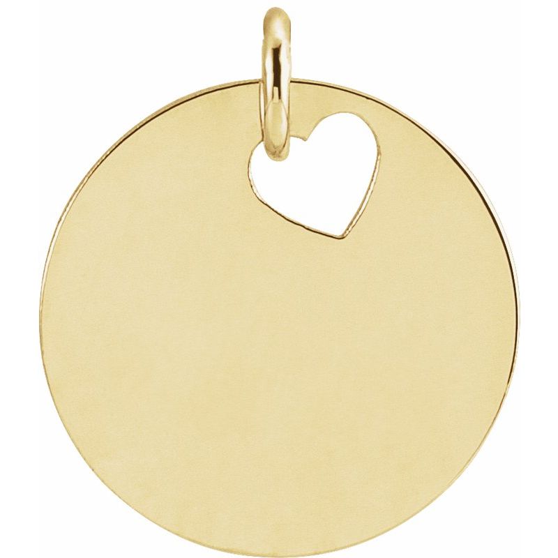 Engravable Pierced Heart or Star Necklace or Pendant