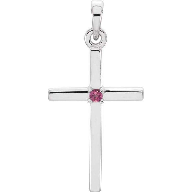 Birthstone Cross Pendant