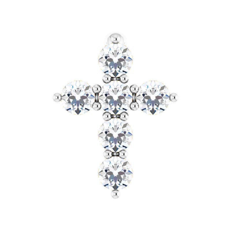 Accented Cross Necklace or Pendant — Diamond