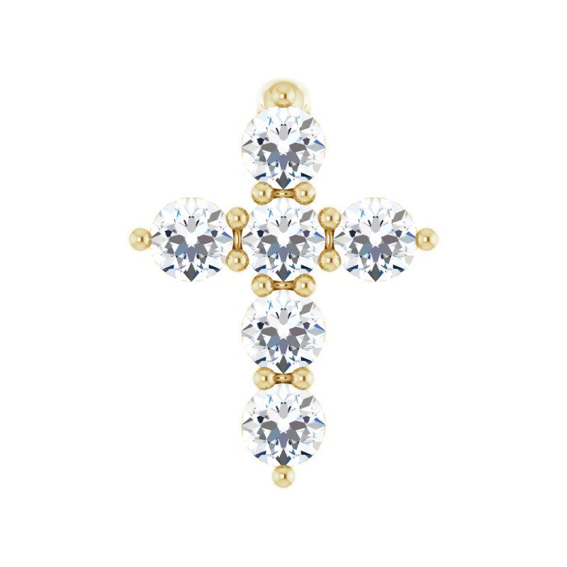 Accented Cross Necklace or Pendant — Diamond