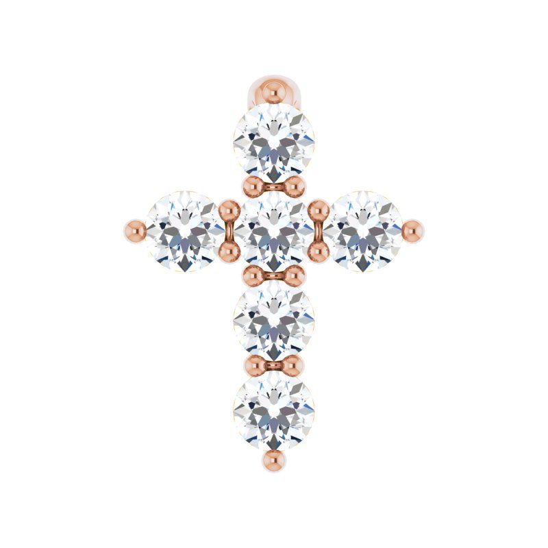 Accented Cross Necklace or Pendant — Diamond
