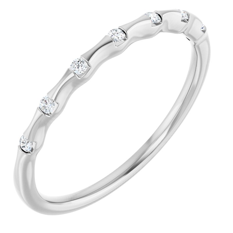 Accented Stackable Ring — Diamond