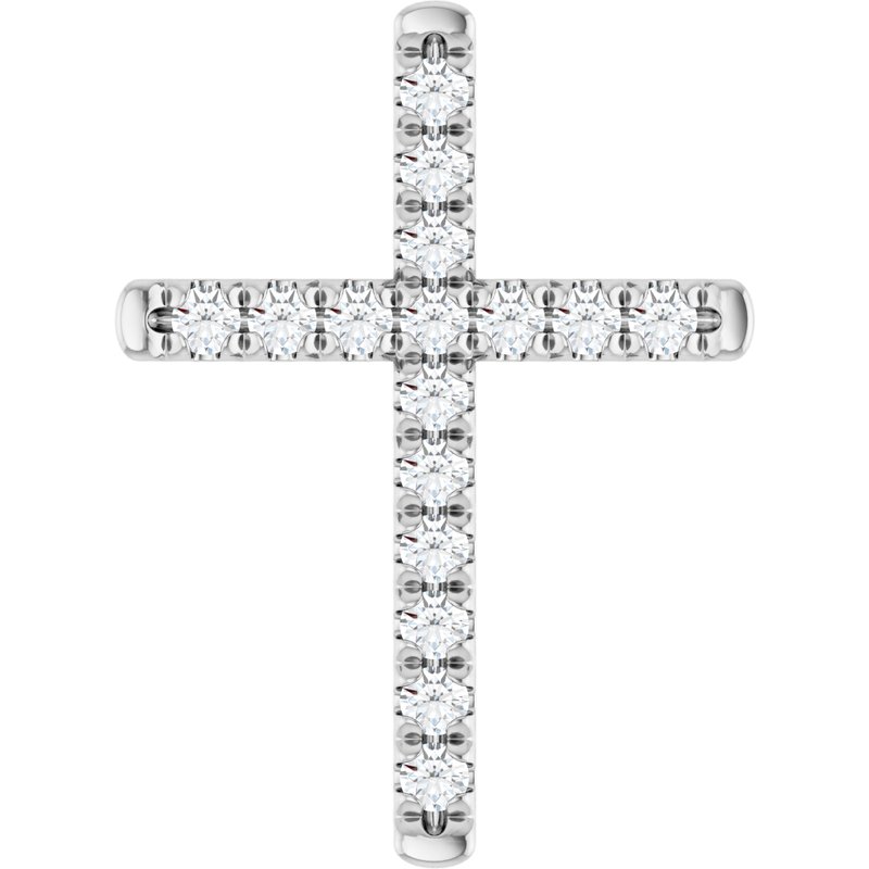 French-Set Cross Necklace or Pendant