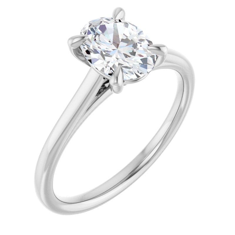 Petite Claw-Prong Solitaire — 14K White Gold