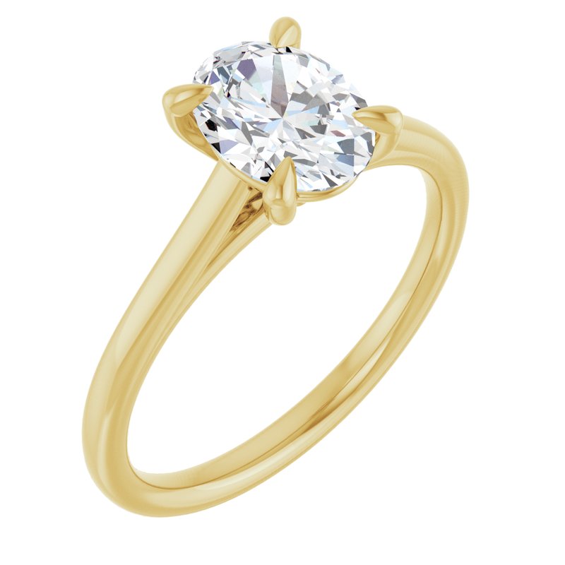 Petite Claw-Prong Solitaire — 14K Yellow Gold