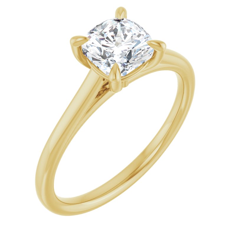 Petite Claw-Prong Solitaire — 18K Yellow Gold