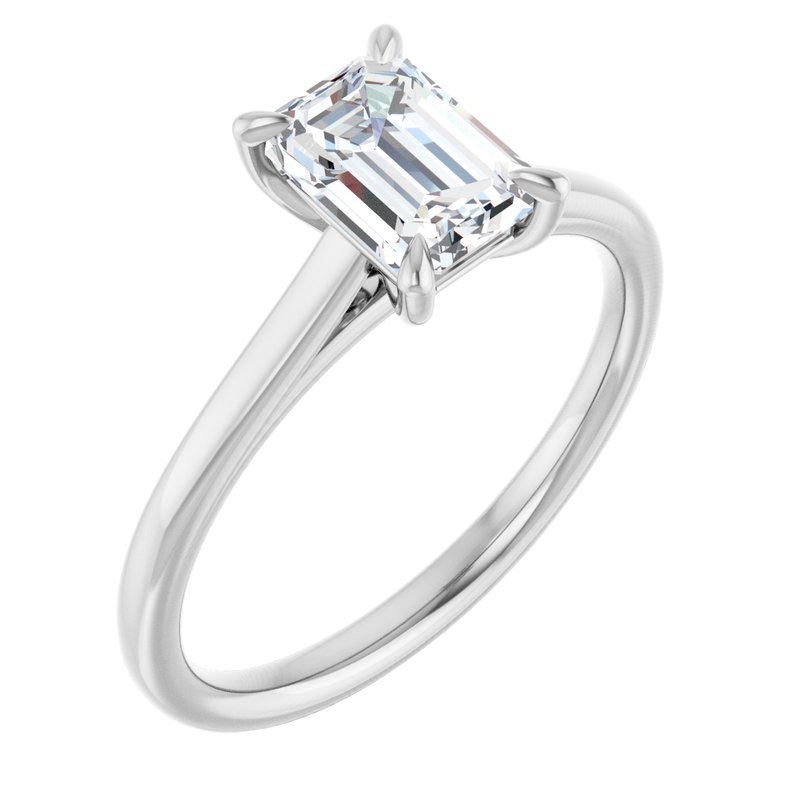 Petite Claw-Prong Solitaire — 14K White Gold