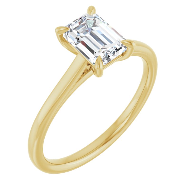 Petite Claw-Prong Solitaire — 14K Yellow Gold