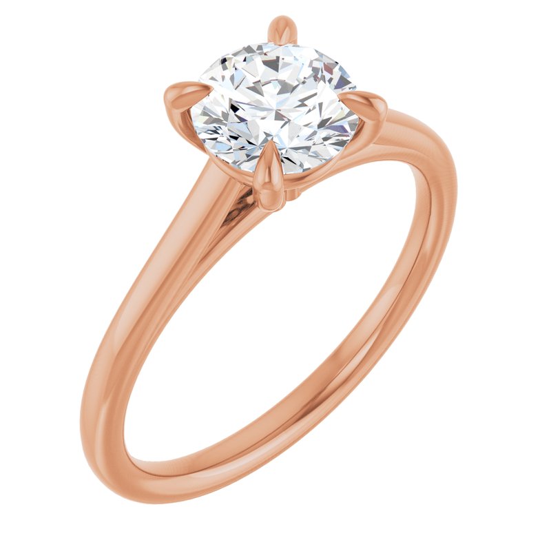 Petite Claw-Prong Solitaire — 14K Rose Gold