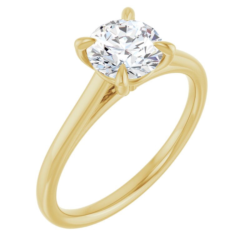 Petite Claw-Prong Solitaire — 18K Yellow Gold