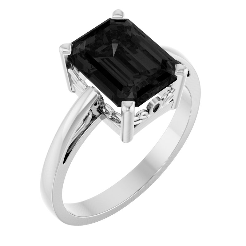 Solitaire Scroll Setting Ring No. 3