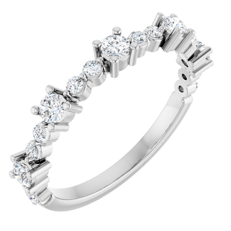 Accented Stackable Ring — Natural Diamond