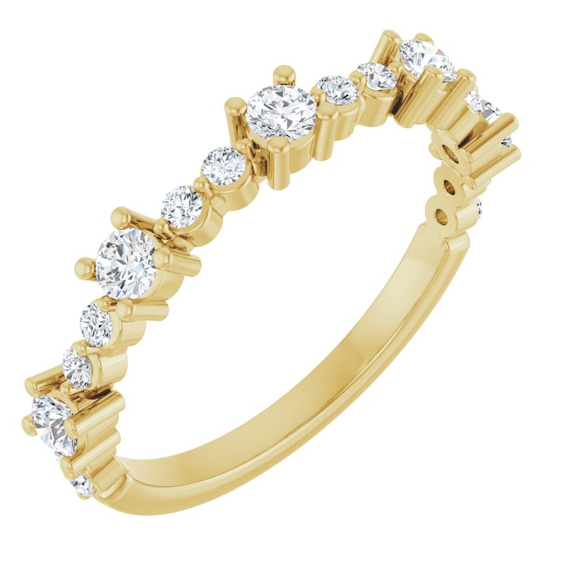 Accented Stackable Ring — Natural Diamond