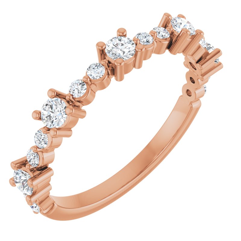 Accented Stackable Ring — Natural Diamond