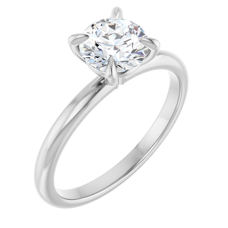 Classic Claw-Prong Solitaire — 14K White Gold