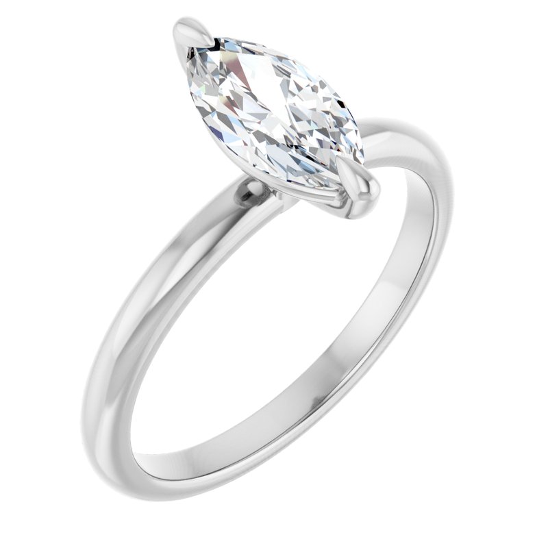 Classic Claw-Prong Solitaire — 14K White Gold