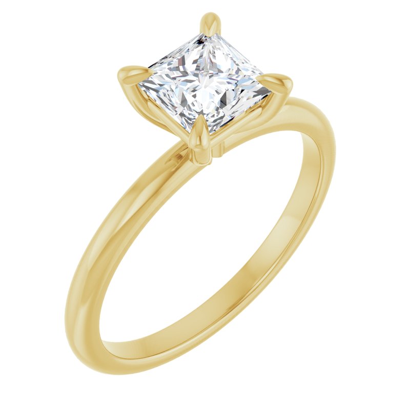Classic Claw-Prong Solitaire — 14K White/Yellow Gold