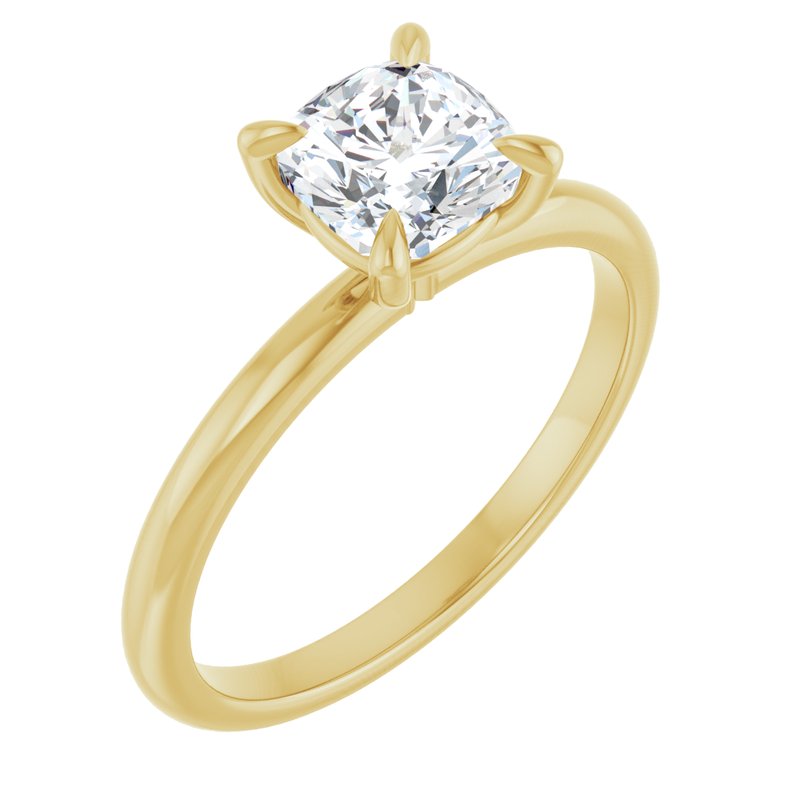 Classic Claw-Prong Solitaire — 14K White/Yellow Gold