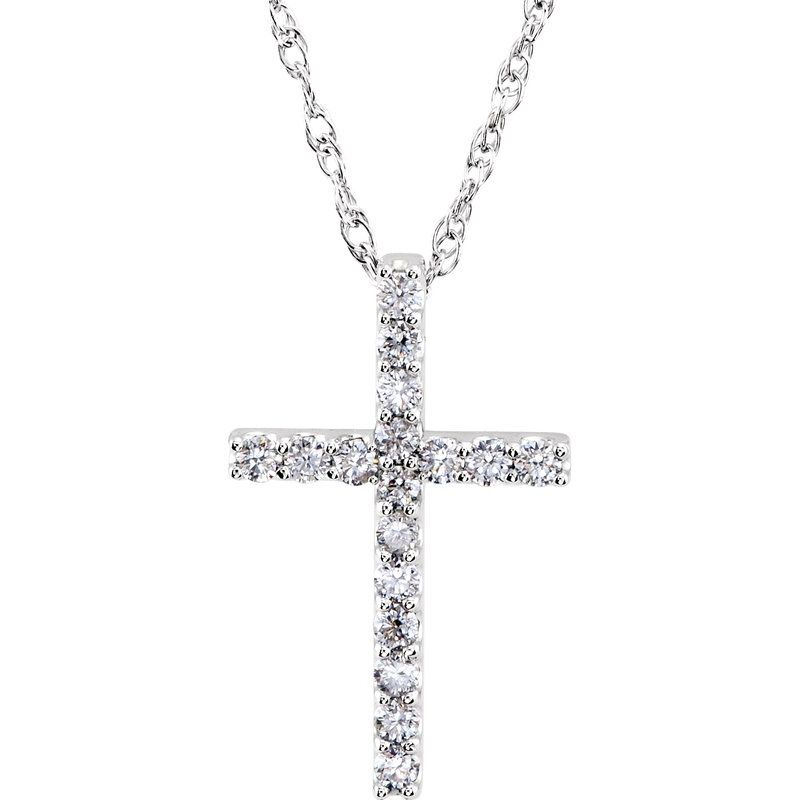 Petite Cross Necklace or Pendant — Diamond