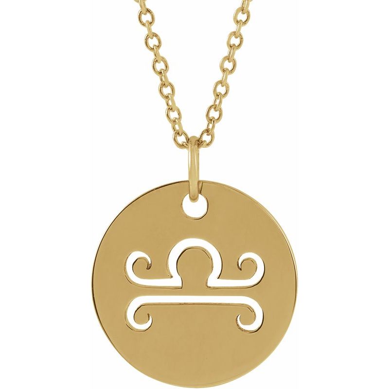 Zodiac Disc Necklace or Charm/Pendant