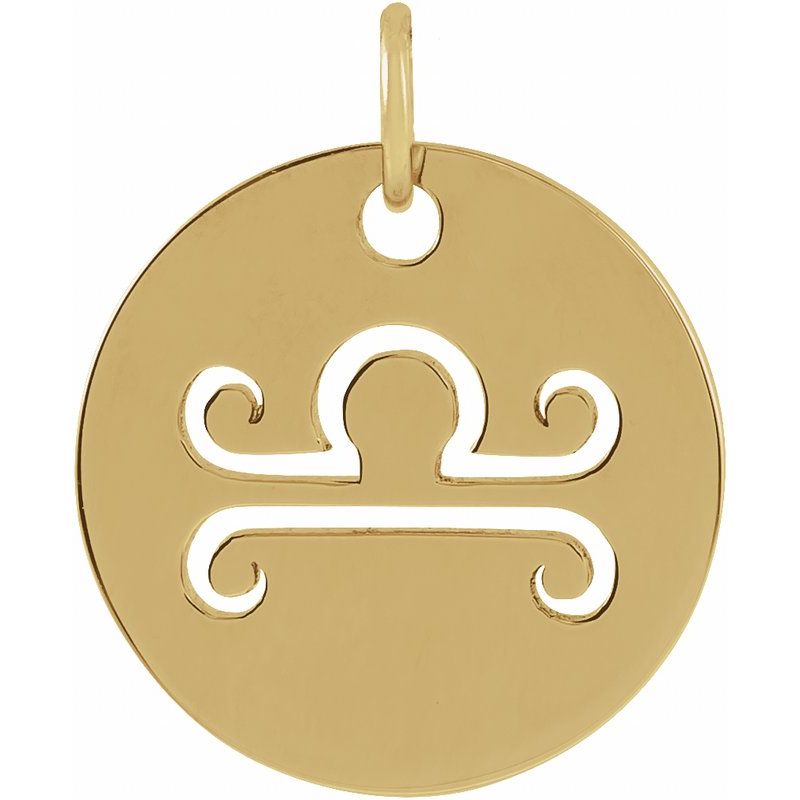 Zodiac Disc Necklace or Charm/Pendant