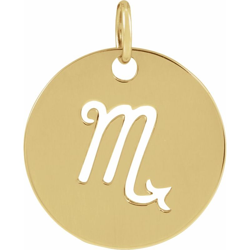 Zodiac Disc Necklace or Charm/Pendant