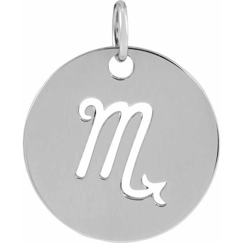 Zodiac Disc Necklace or Charm/Pendant