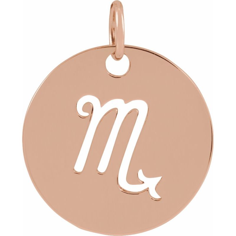 Zodiac Disc Necklace or Charm/Pendant
