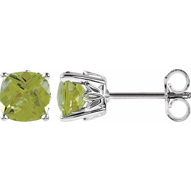 Solitaire Scroll Setting Stud Earrings No. 4