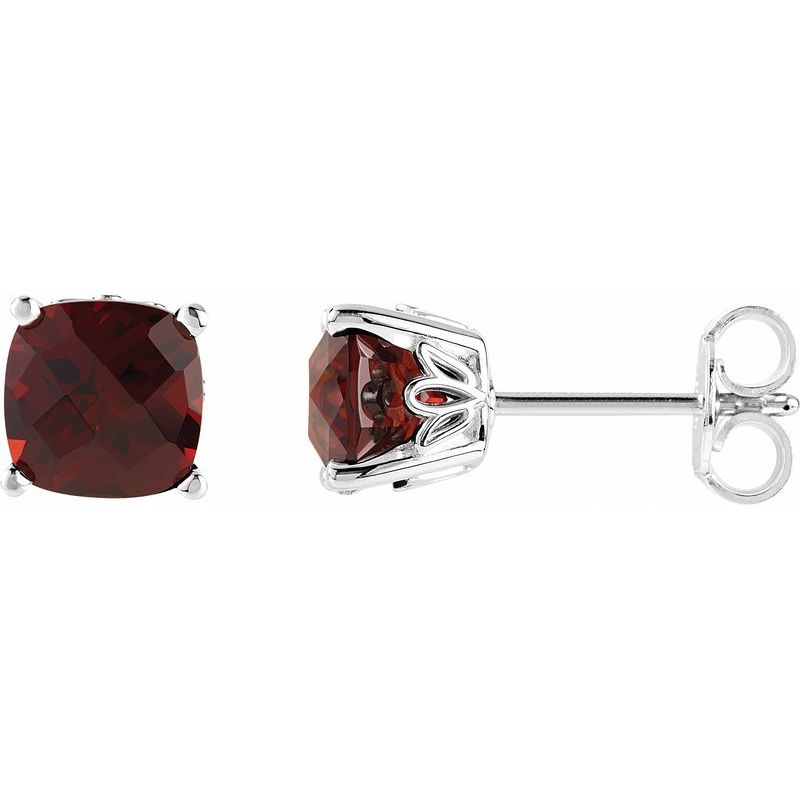 Solitaire Scroll Setting Stud Earrings No. 4