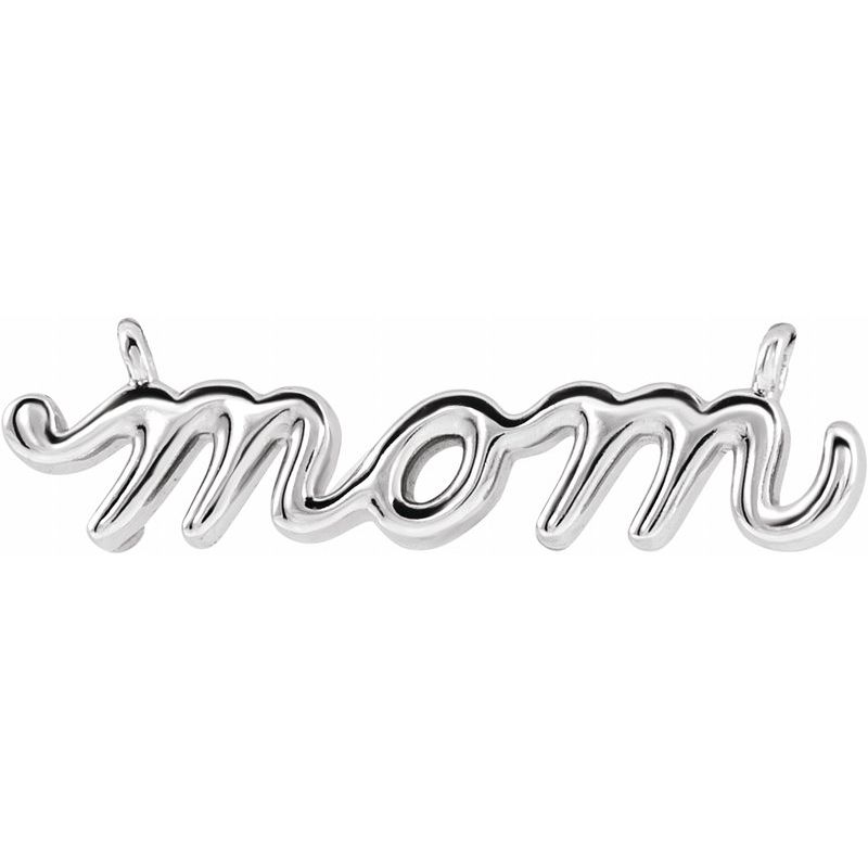 Petite Mom Script Necklace or Center