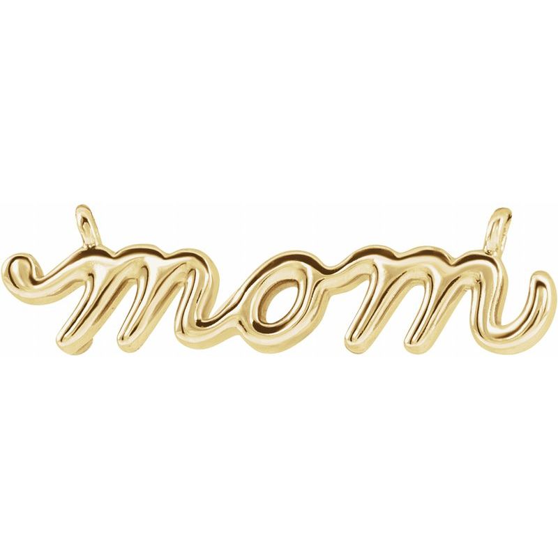 Petite Mom Script Necklace or Center