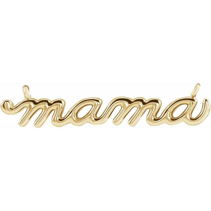 Petite Mama Script Necklace or Center
