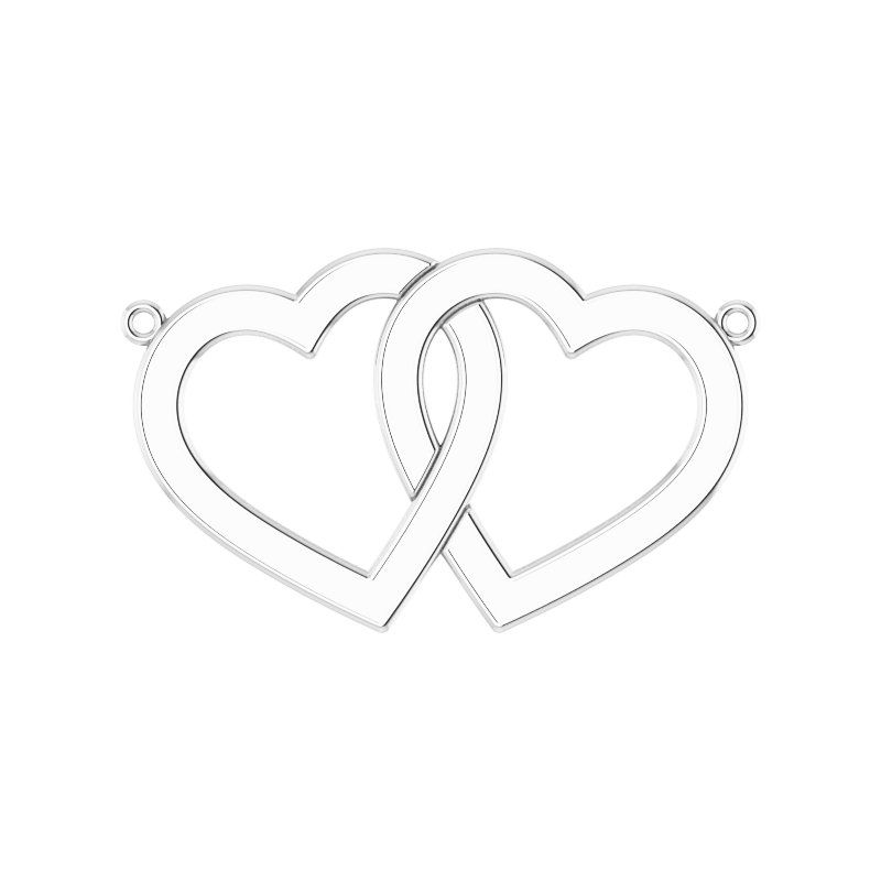 Engravable Family Interlocking Heart Necklace