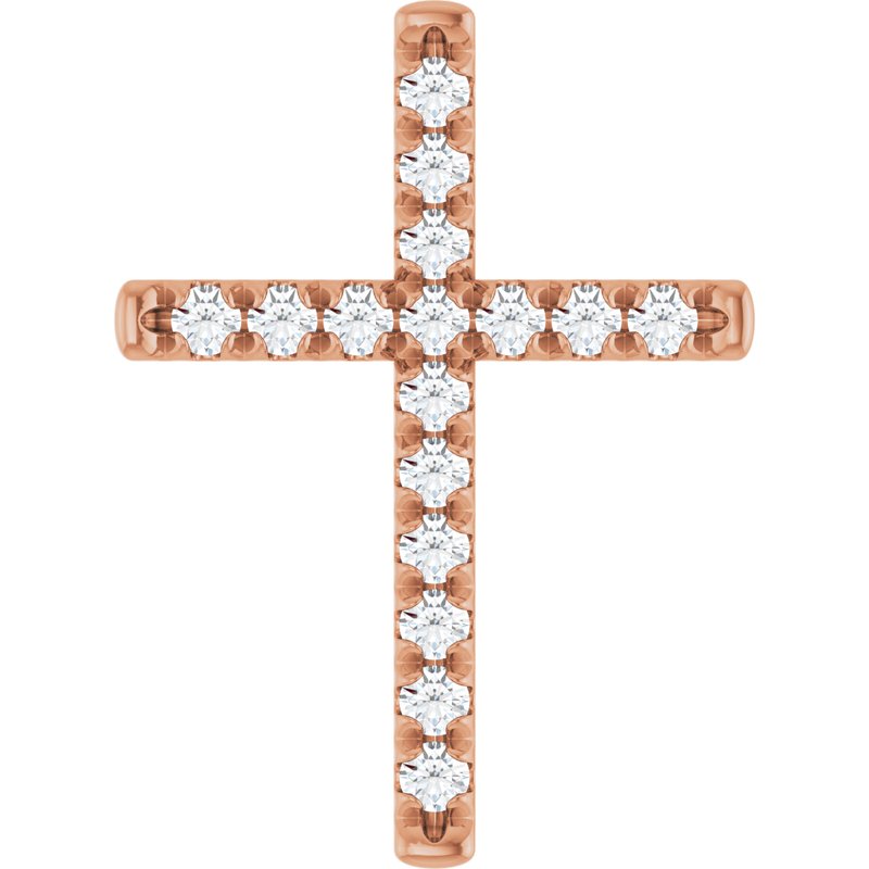 French-Set Cross Necklace or Pendant