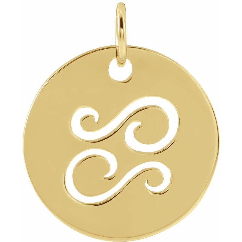 Zodiac Disc Necklace or Charm/Pendant